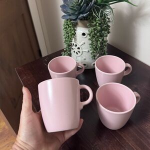 4 IKEA  Soft Pink Mugs